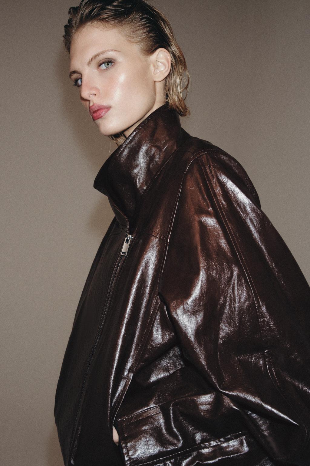 КУРТКА ИЗ ИСКУССТВЕННОЙ КОЖИ — коллекция Zara «ZW»