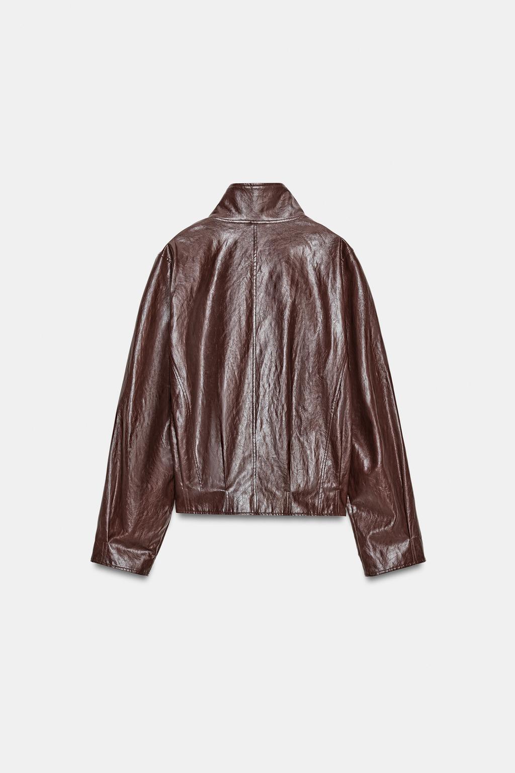 КУРТКА ИЗ ИСКУССТВЕННОЙ КОЖИ — коллекция Zara «ZW»