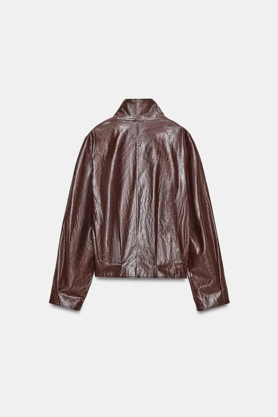 КУРТКА ИЗ ИСКУССТВЕННОЙ КОЖИ — коллекция Zara «ZW»
