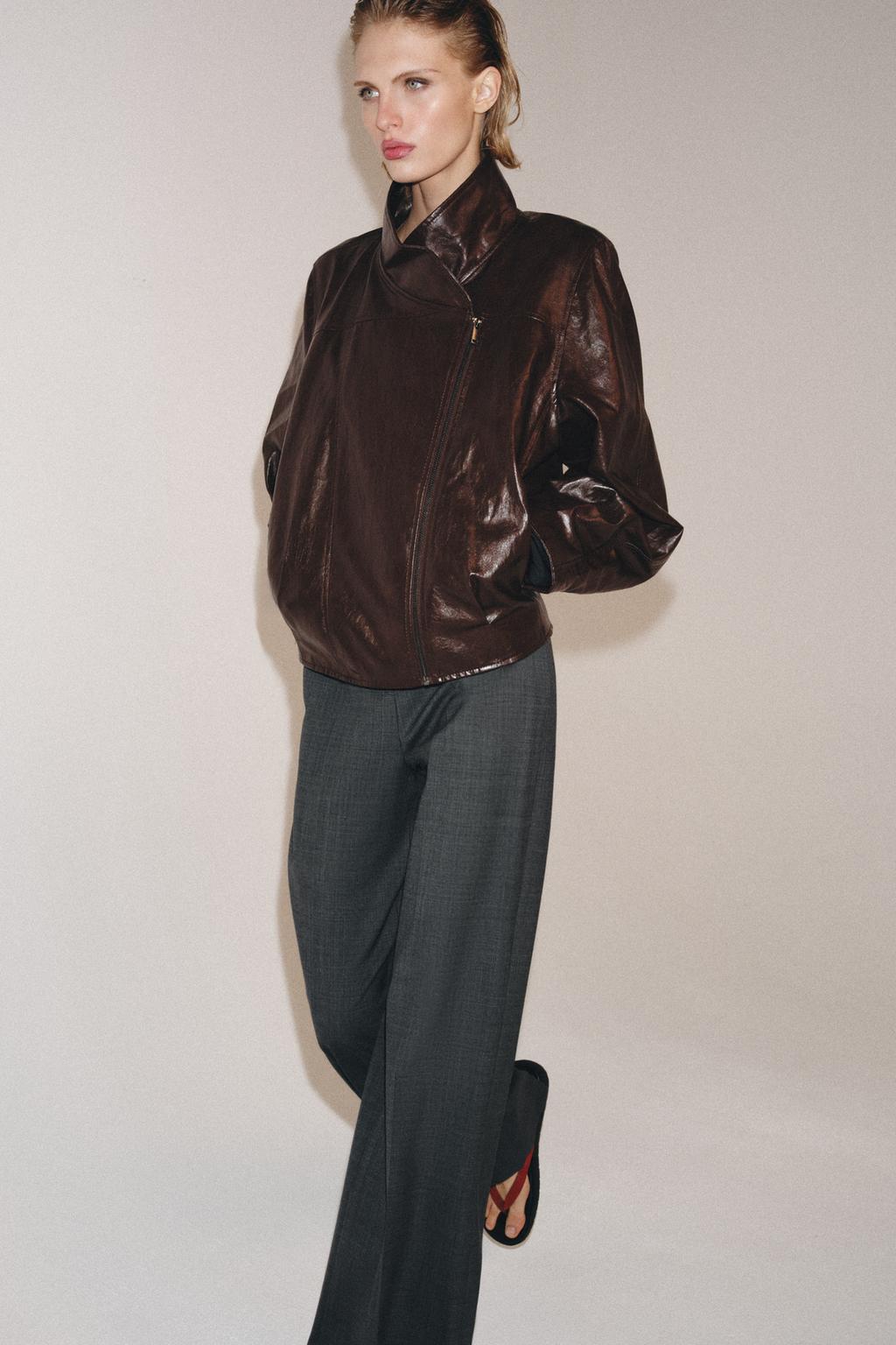 КУРТКА ИЗ ИСКУССТВЕННОЙ КОЖИ — коллекция Zara «ZW»