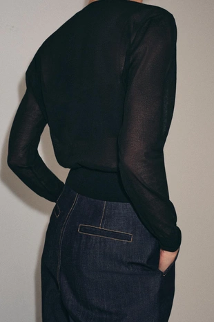 Полупрозрачный кардиган- Заказать в России