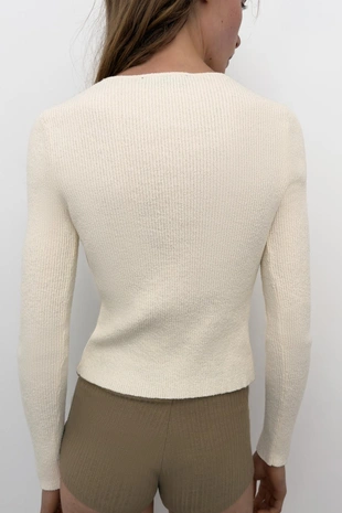 Кардиган с асимметричной застежкой- Заказать в России