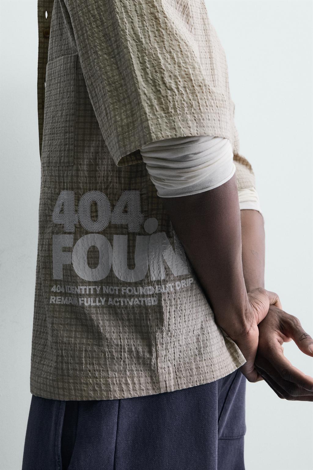 РУБАШКА В КЛЕТКУ С НАДПИСЯМИ