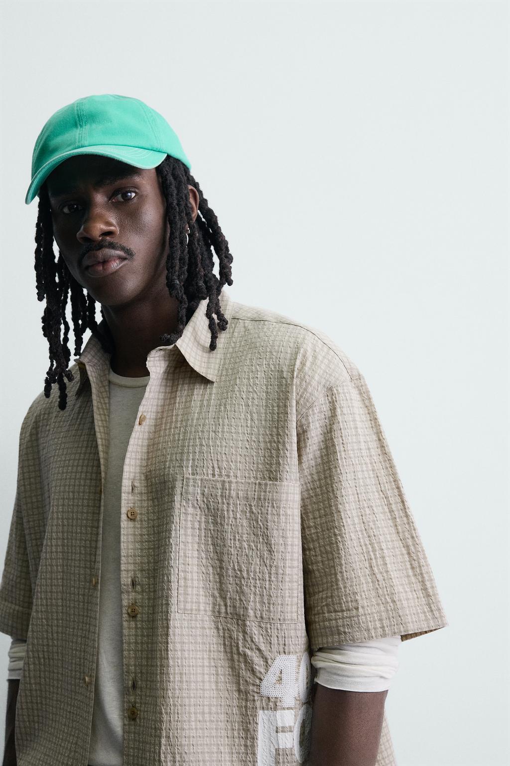 РУБАШКА В КЛЕТКУ С НАДПИСЯМИ