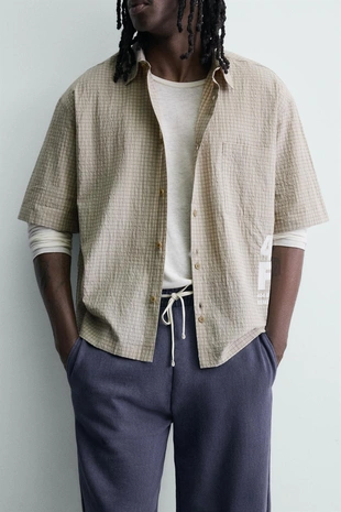 Рубашка в клетку с надписями- Заказать в России