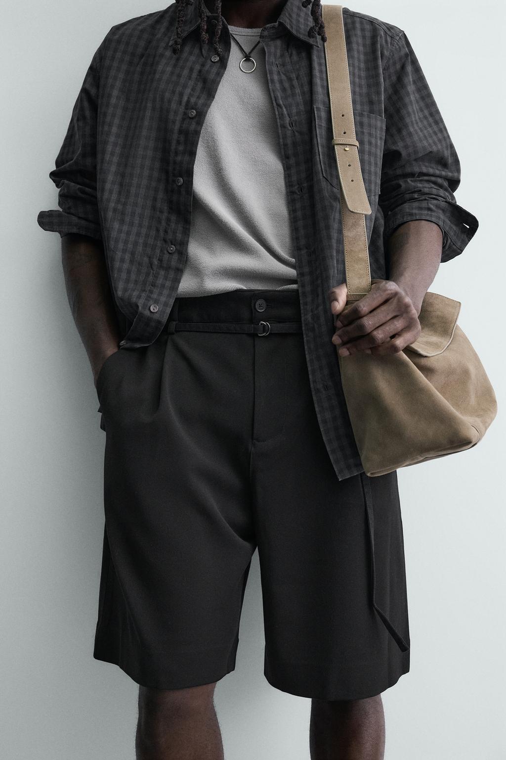 ШОРТЫ  С СКЛАДКАМИ И ПОЯСОМ