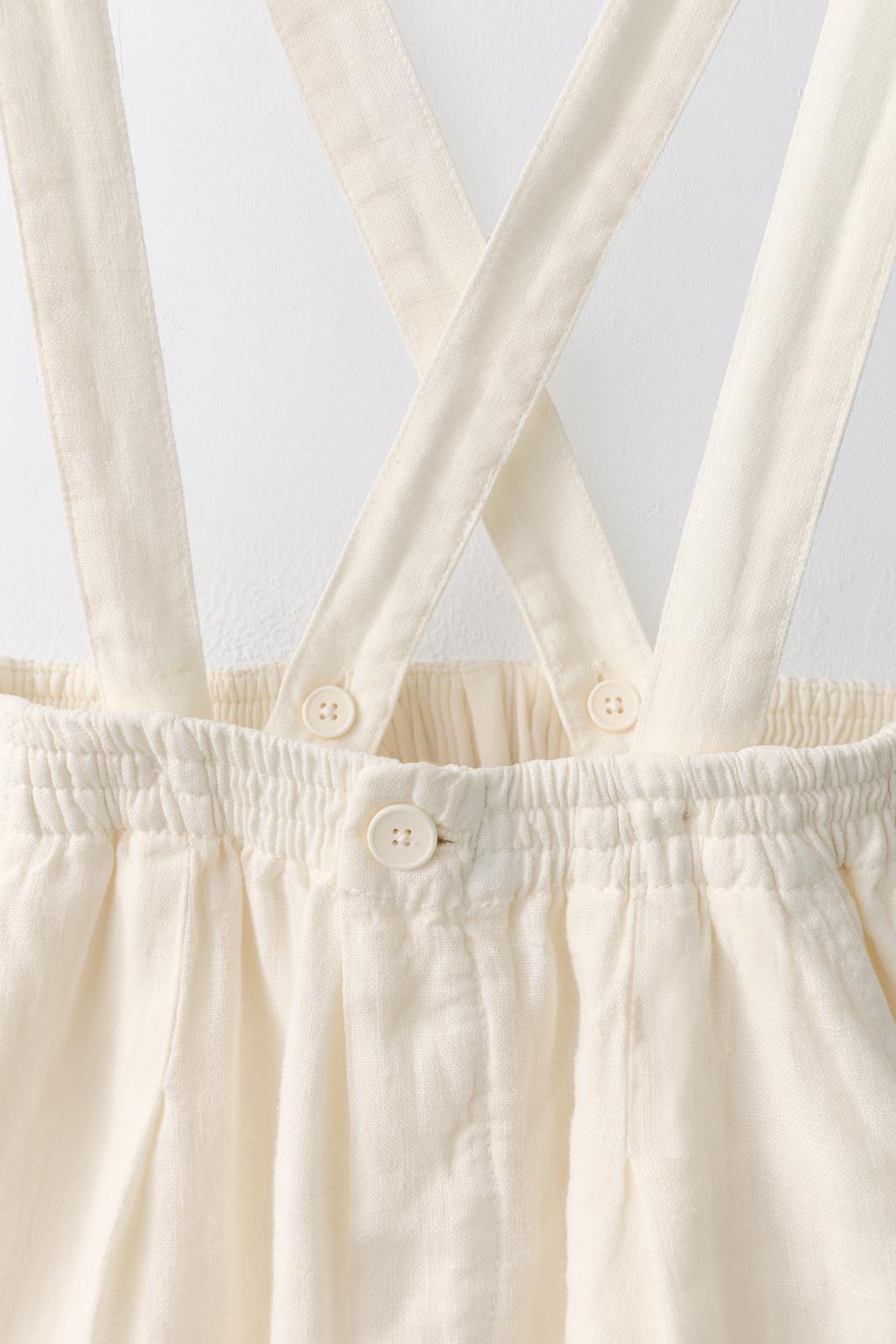 Бермуды из льна для детей 2-5 лет с съемными подтяжками Лимитированная коллекция