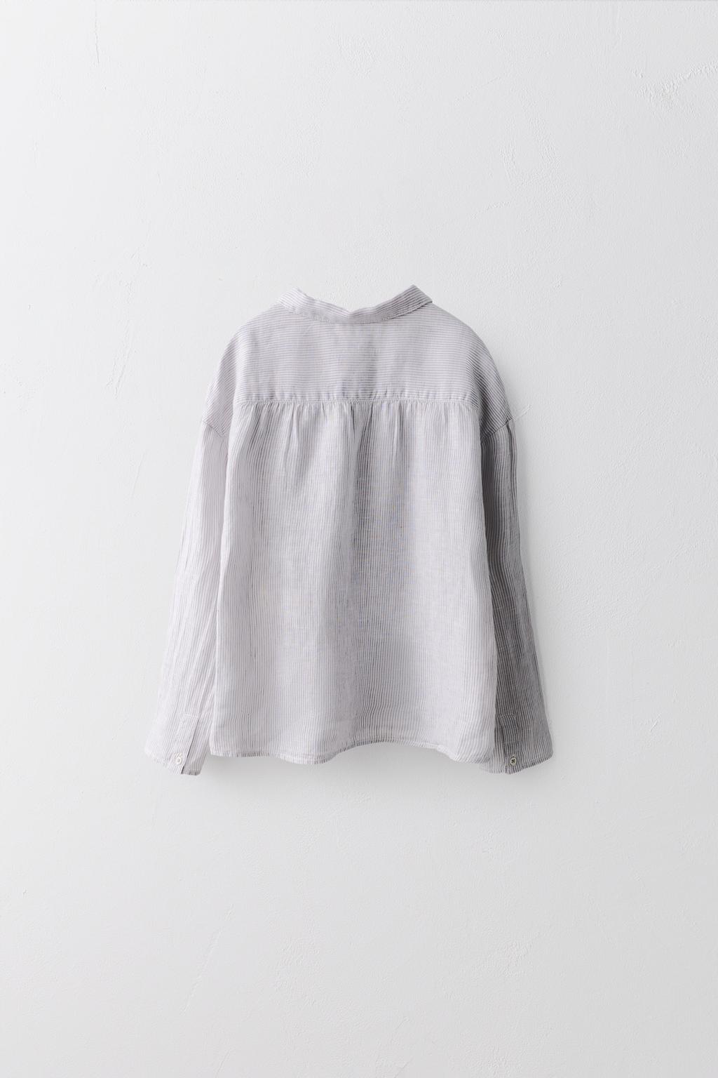 Рубашка в полоску из льна 100%, ограниченная коллекция (2-5 лет)