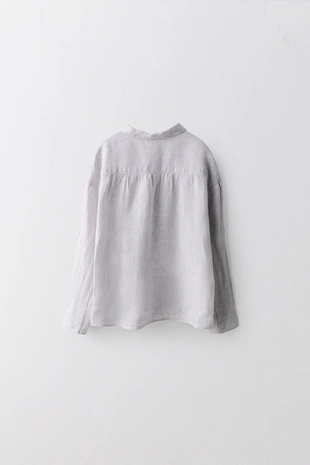 Рубашка в полоску из льна 100%, ограниченная коллекция (2-5 лет)- Заказать в России