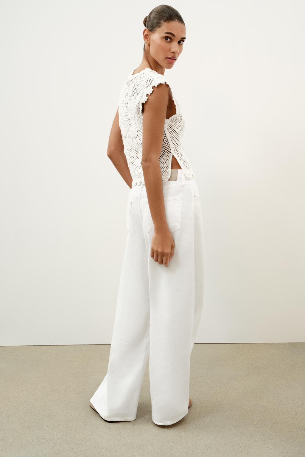 ТОП ИЗ КРУЖЕВА КРОШЕ БЕЗ РУКАВОВ