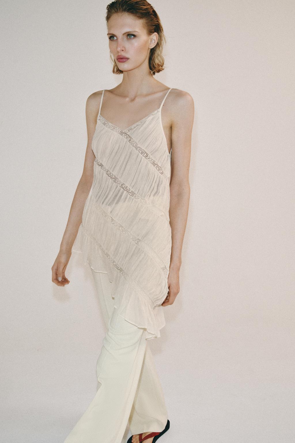 ТОП АСИММЕТРИЧНОГО КРОЯ СО СКЛАДКАМИ — коллекция Zara «ZW»