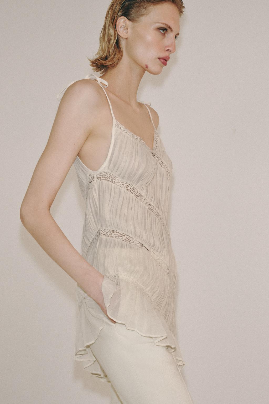 ТОП АСИММЕТРИЧНОГО КРОЯ СО СКЛАДКАМИ — коллекция Zara «ZW»