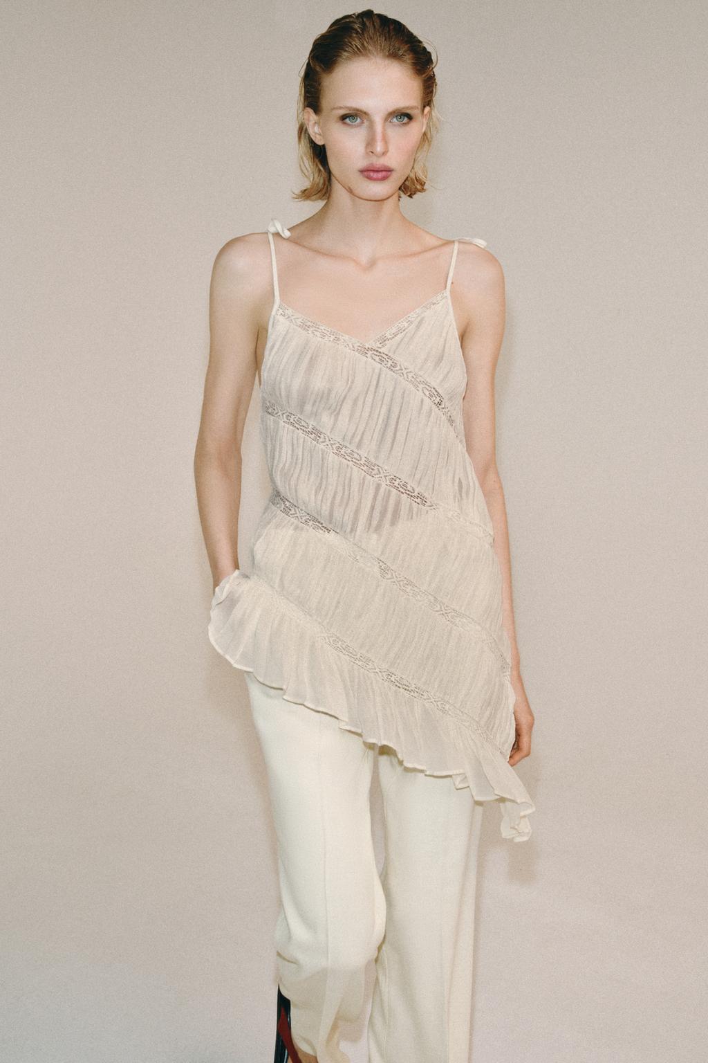 ТОП АСИММЕТРИЧНОГО КРОЯ СО СКЛАДКАМИ — коллекция Zara «ZW»