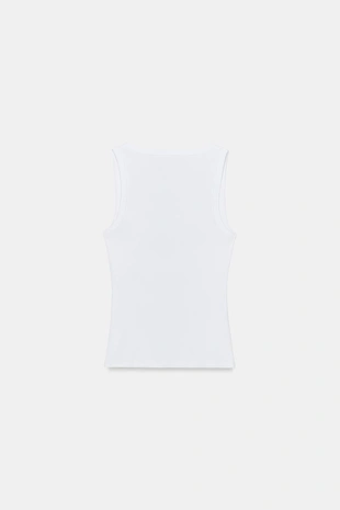 Топ в рубчик с надписью- Заказать в России