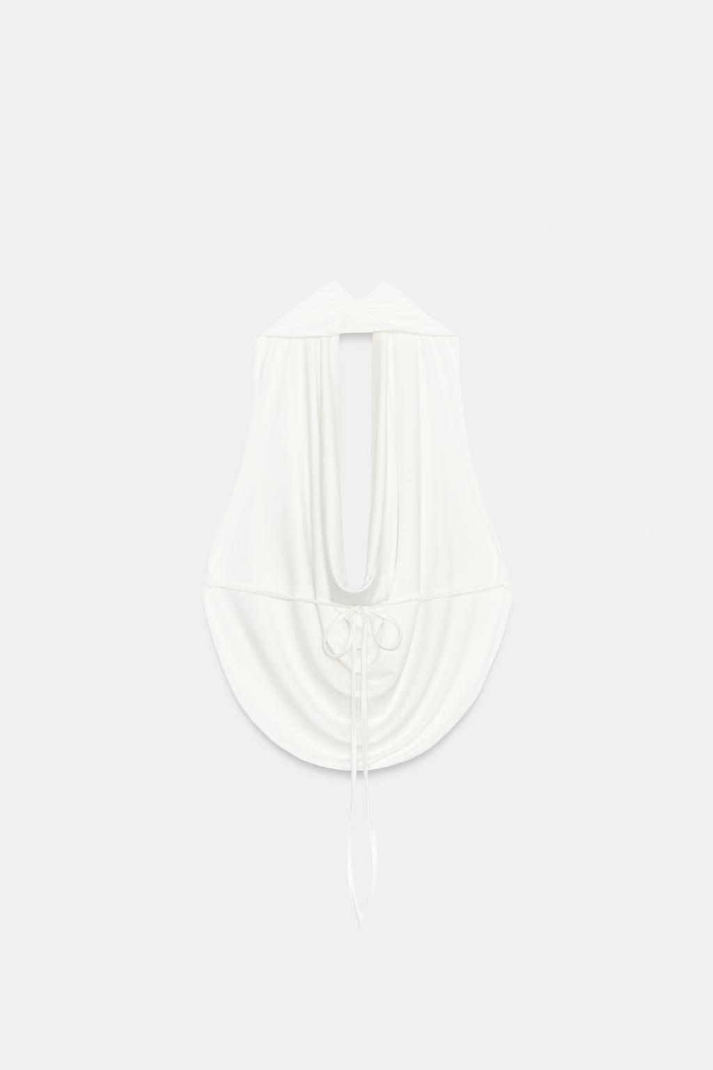 ДРАПИРОВАННЫЙ ТОП С ГОРЛОВИНОЙ ХАЛТЕР