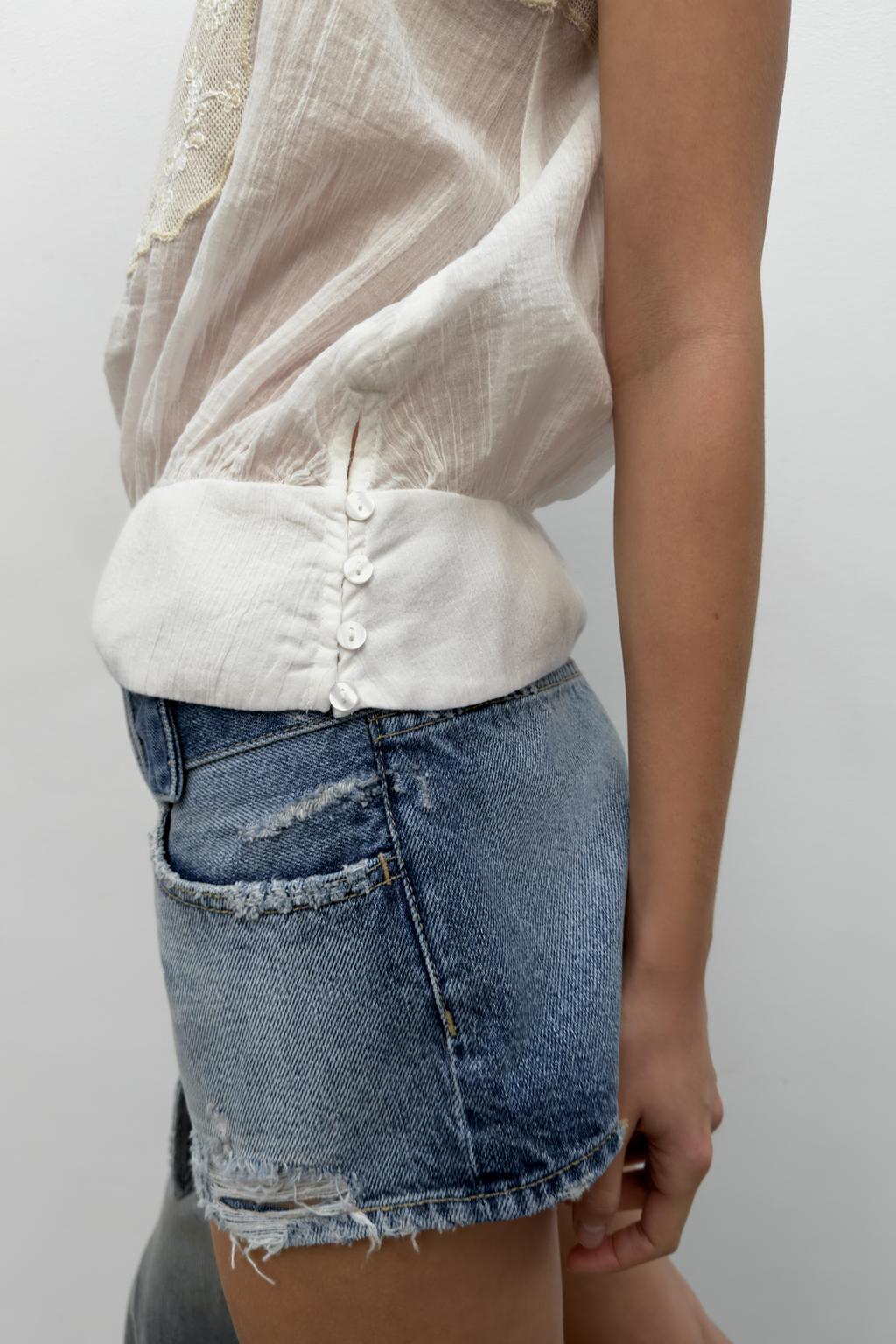 ТОП ИЗ ГАЗА С ВЫШИВКОЙ