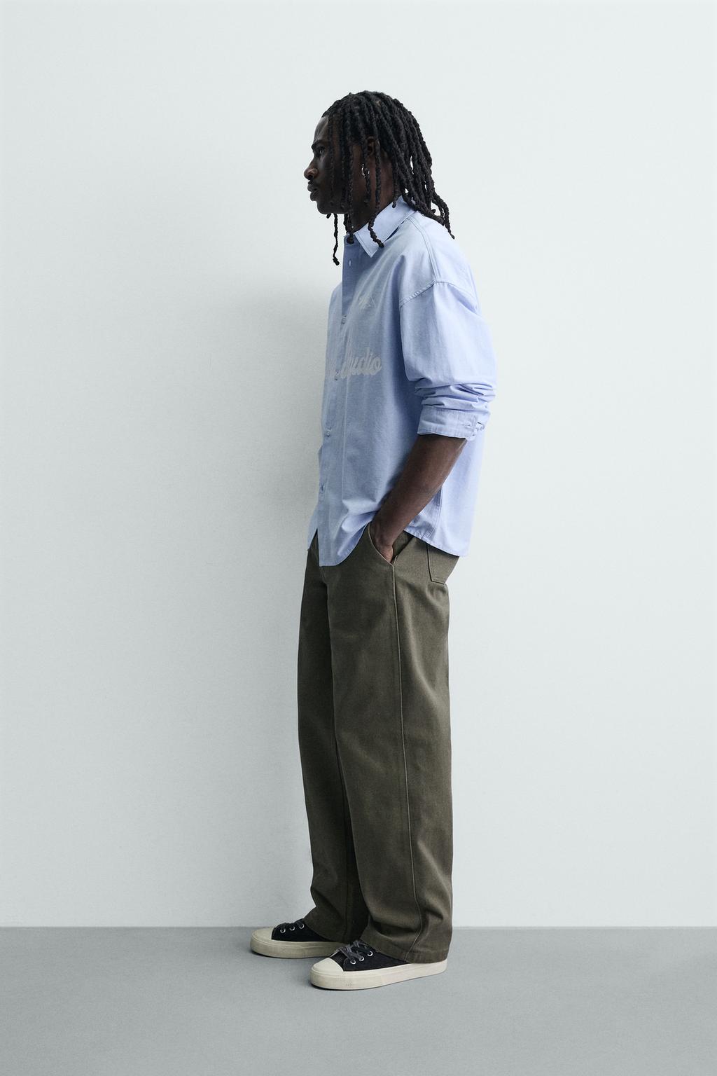 РУБАШКА ОВЕРСАЙЗ ОКСФОРД С ПРИНТОМ