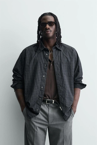 Рубашка  в клетку- Заказать в России