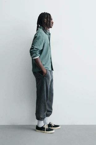 Укороченная рубашка в клетку с вышивкой и принтом- Заказать в России