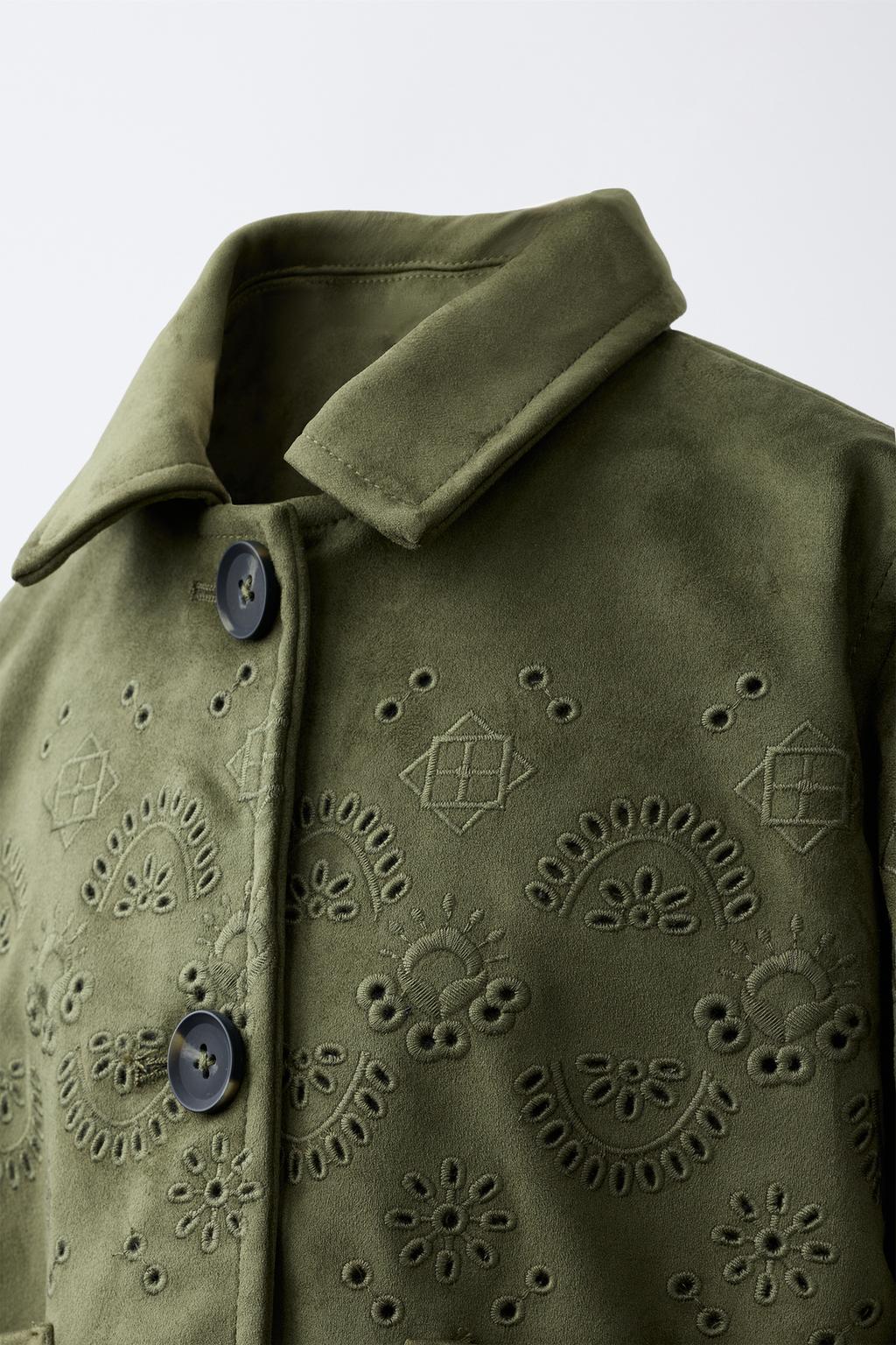 КУРТКА ИЗ ИСКУССТВЕННОЙ ЗАМШИ С ВЫШИВКОЙ