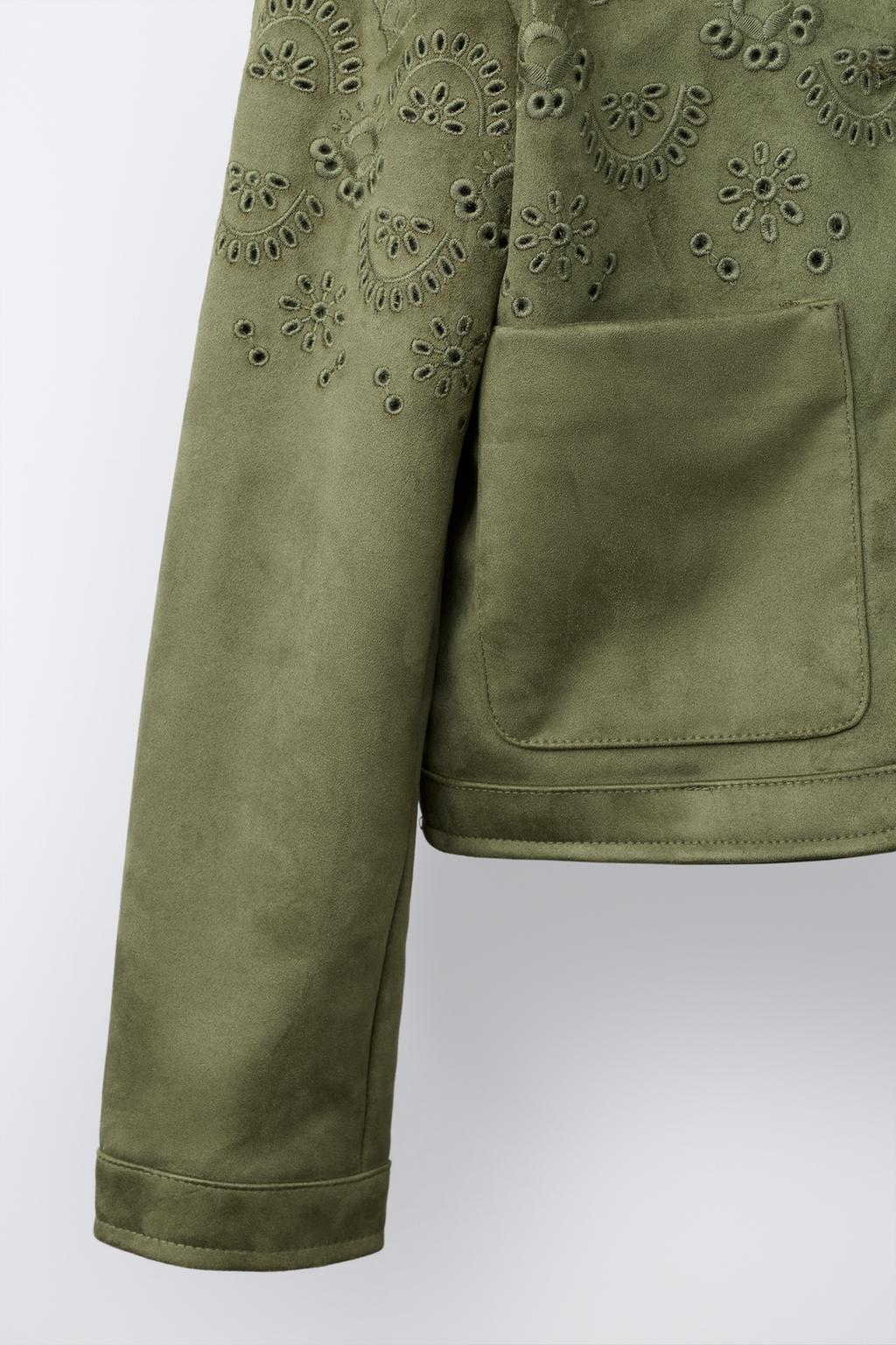 КУРТКА ИЗ ИСКУССТВЕННОЙ ЗАМШИ С ВЫШИВКОЙ