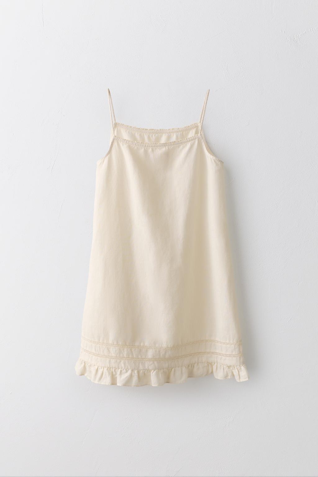 Платье-туника из льна и хлопка Лимитированная коллекция для детей 6-12 лет