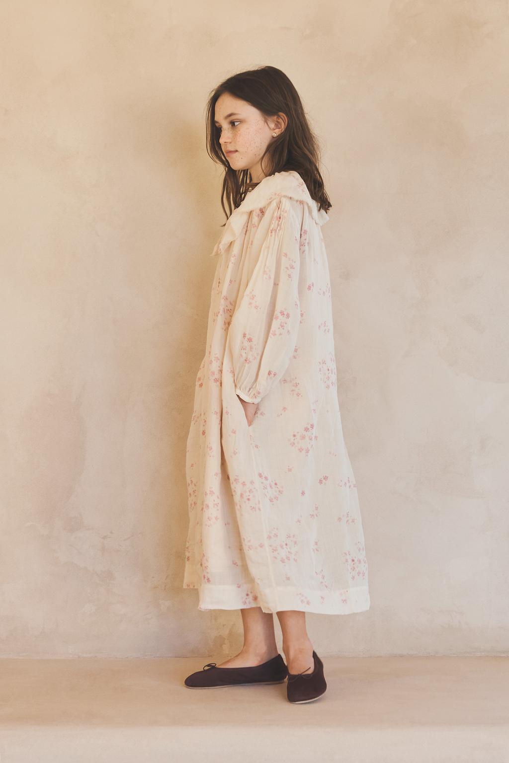 Платье с цветочным принтом из 100% рами для девочек 6-12 лет, лимитированная коллекция