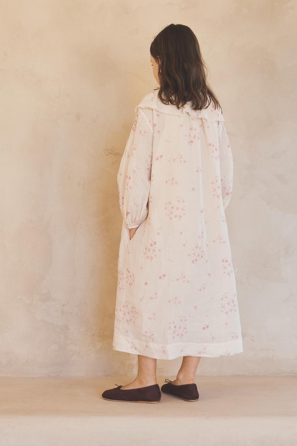 Платье с цветочным принтом из 100% рами для девочек 6-12 лет, лимитированная коллекция