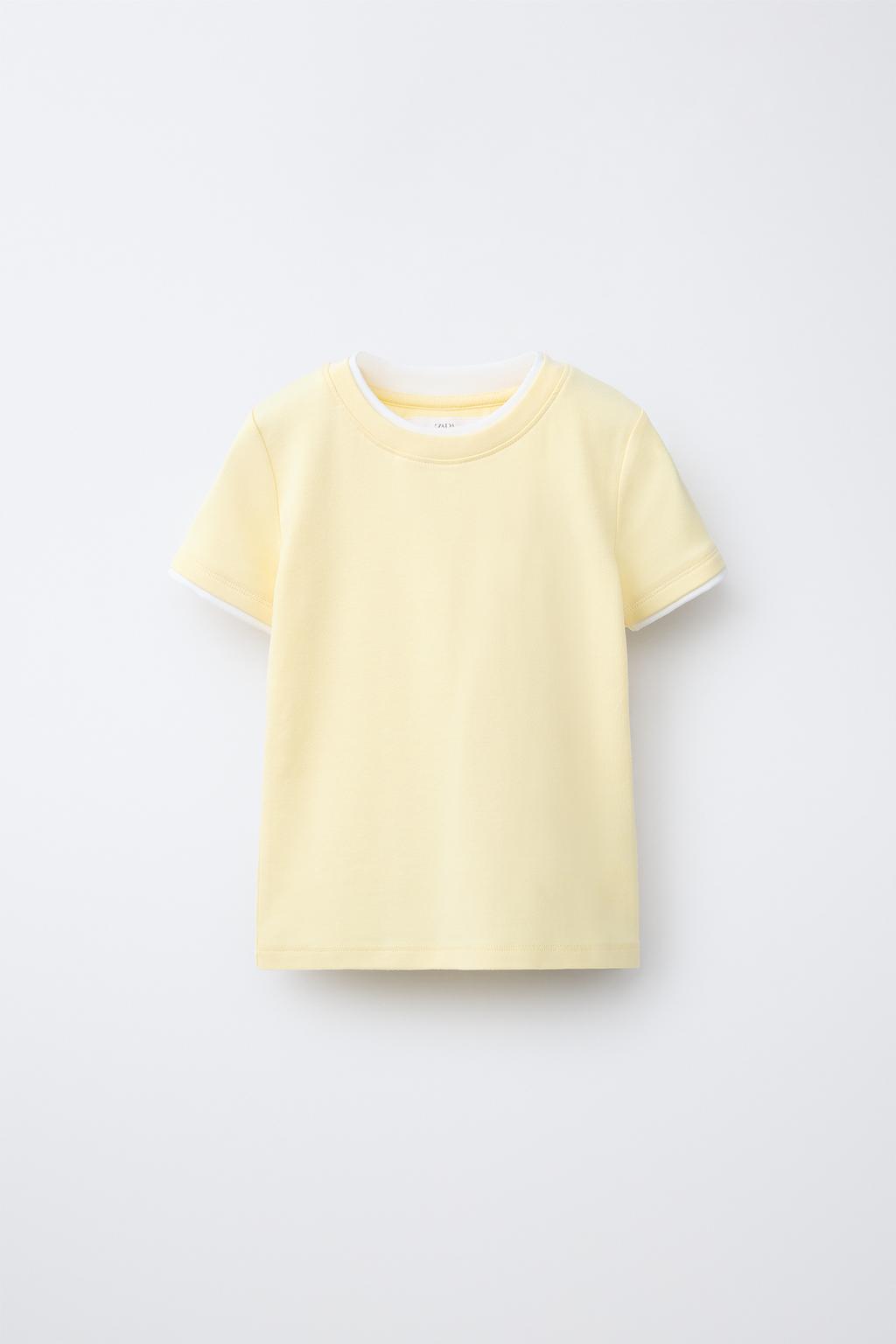 ФУТБОЛКА С ДВОЙНЫМ ВОРОТНИКОМ ИЗ МОДАЛА