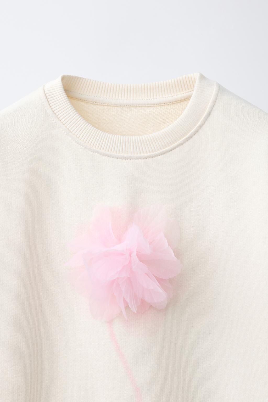 ТОЛСТОВКА С 3D ЦВЕТКОМ ИЗ ФАТИНА