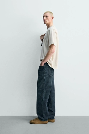 Футболка стандартной посадки из смесового хлопка- Заказать в России