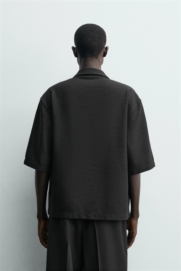 Рубашка прямого кроя с текстурой