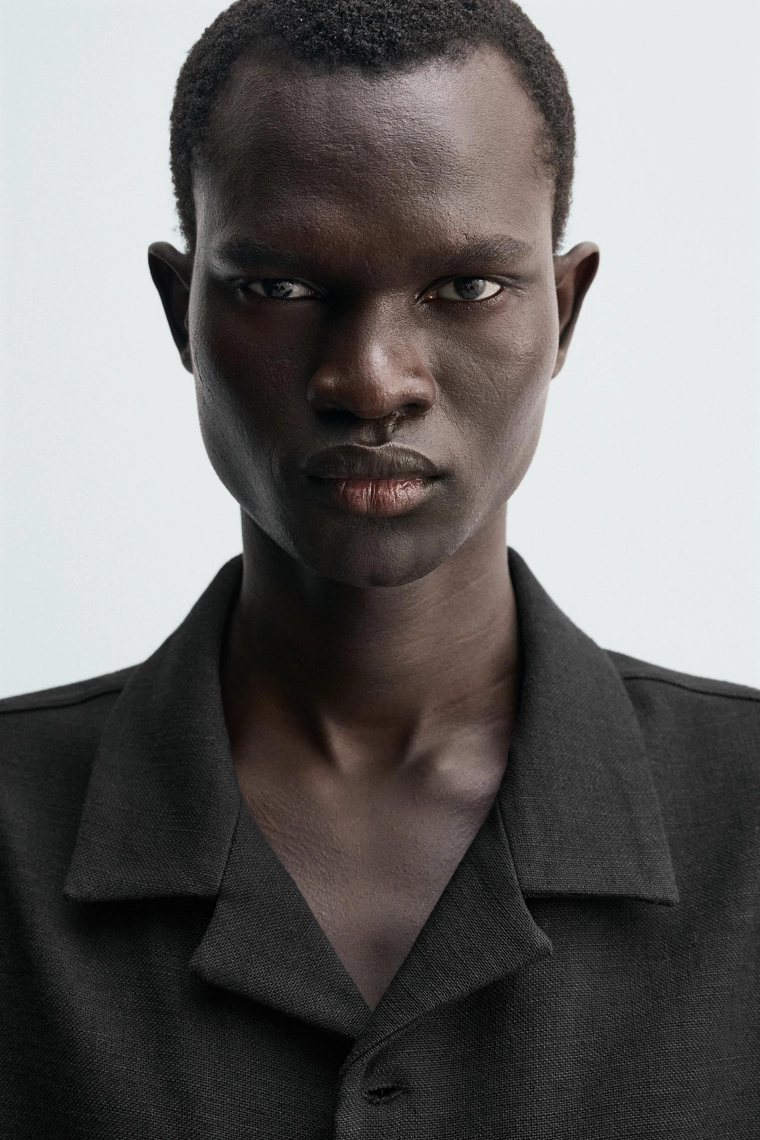 Рубашка прямого кроя с текстурой