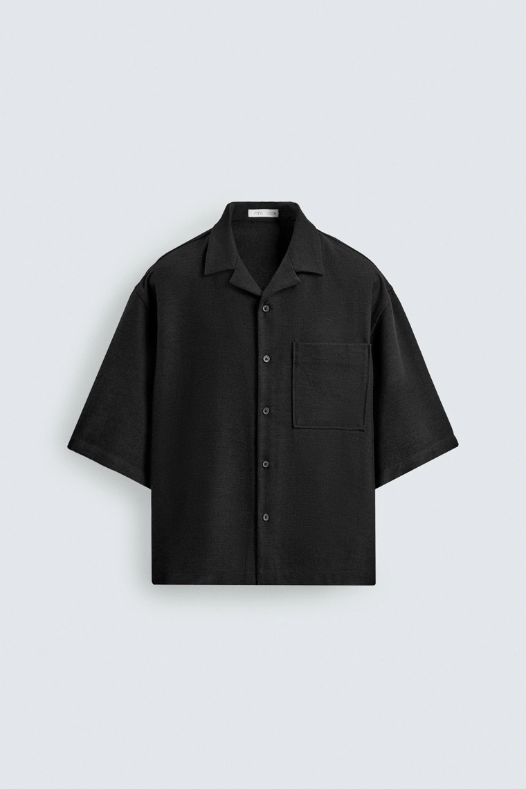 Рубашка прямого кроя с текстурой