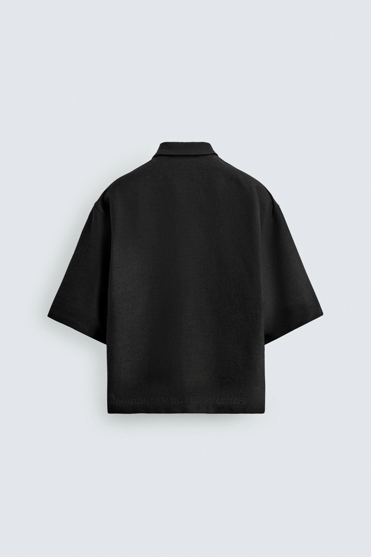 Рубашка прямого кроя с текстурой