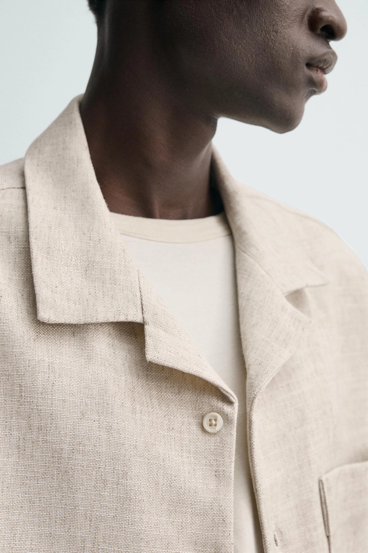 Рубашка прямого кроя с текстурой