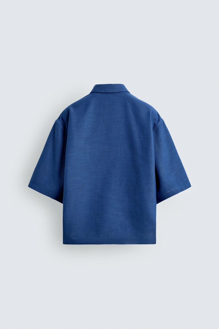 Рубашка прямого кроя с текстурой