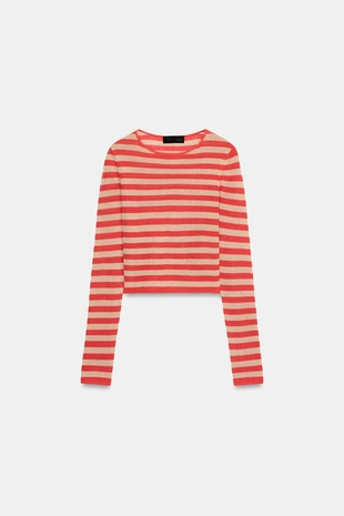 Укороченный топ в полоску- Заказать в России