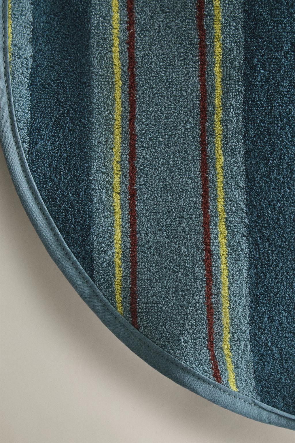 Детский пляжный пончо в полоску