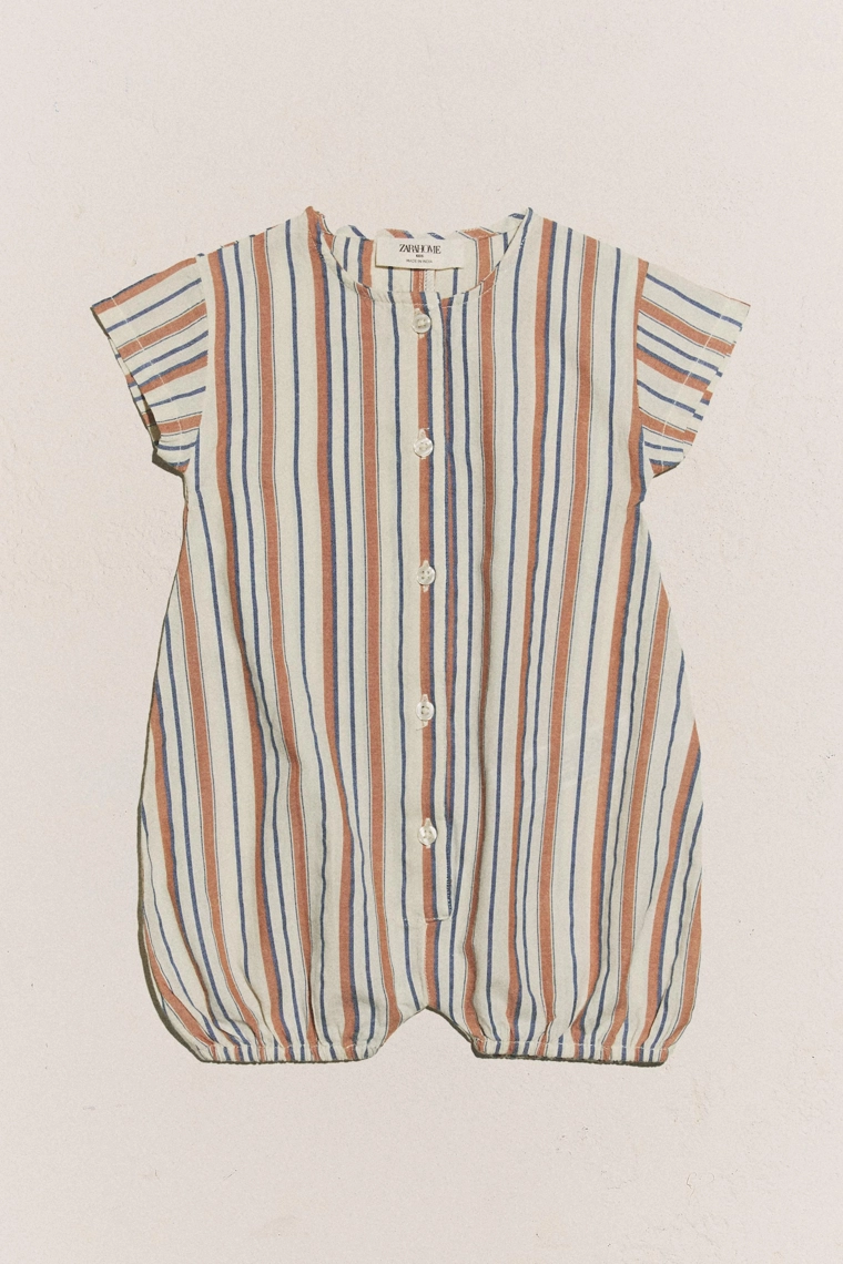 Полосатый комбинезон для младенцев