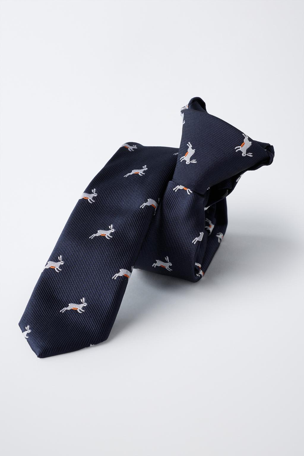 ГАЛСТУК С АНИМАЛИСТИЧЕСКИМ ПРИНТОМ