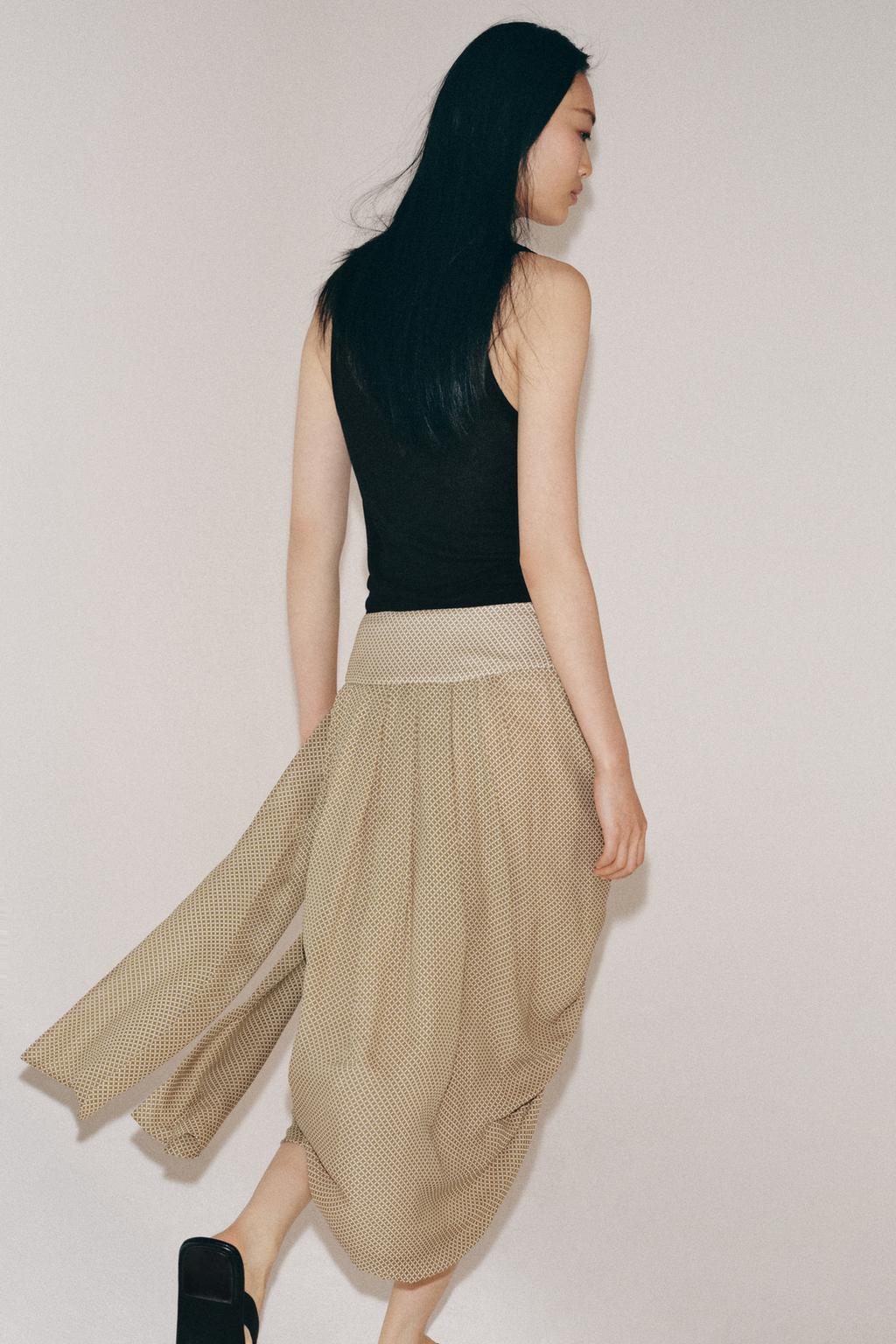 ДРАПИРОВАННАЯ ЮБКА С ПРИНТОМ — коллекция Zara «ZW»