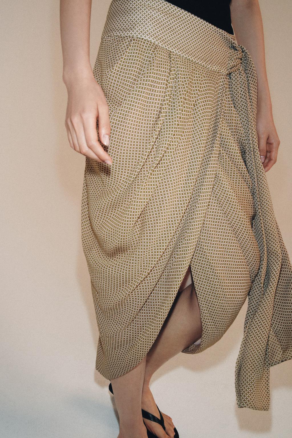 ДРАПИРОВАННАЯ ЮБКА С ПРИНТОМ — коллекция Zara «ZW»