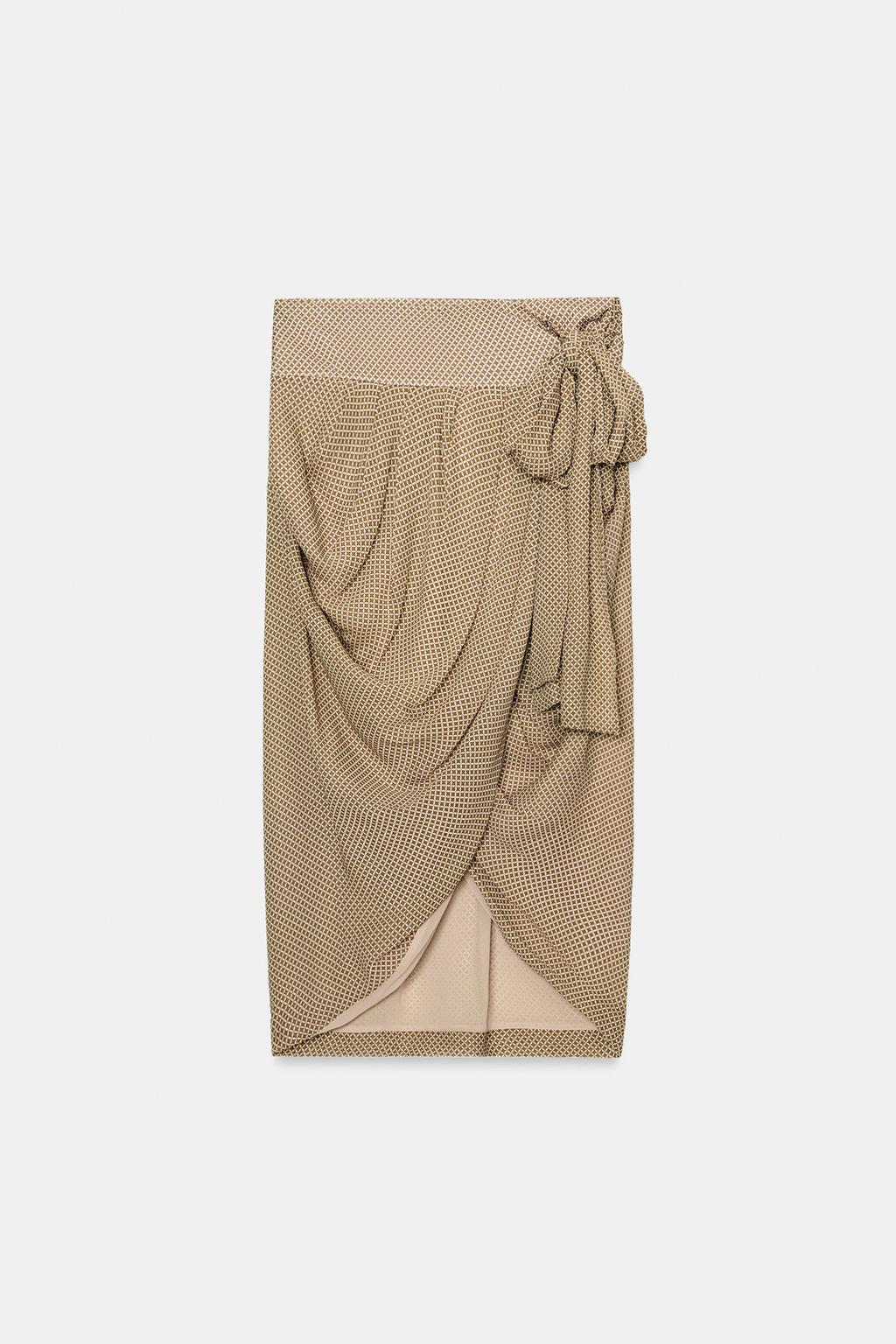 ДРАПИРОВАННАЯ ЮБКА С ПРИНТОМ — коллекция Zara «ZW»