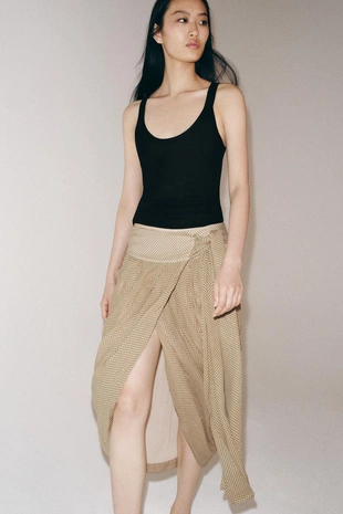 Драпированная юбка с принтом — коллекция Zara «Zw»- Заказать в России