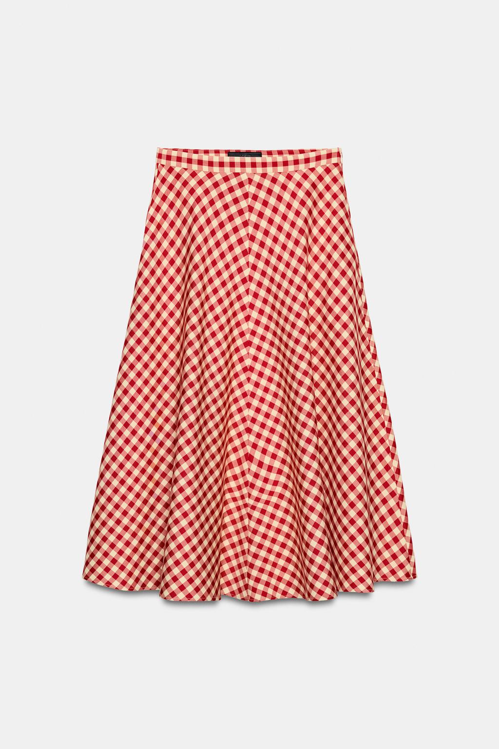 ШИРОКАЯ ЮБКА В КЛЕТКУ — коллекция Zara «ZW»