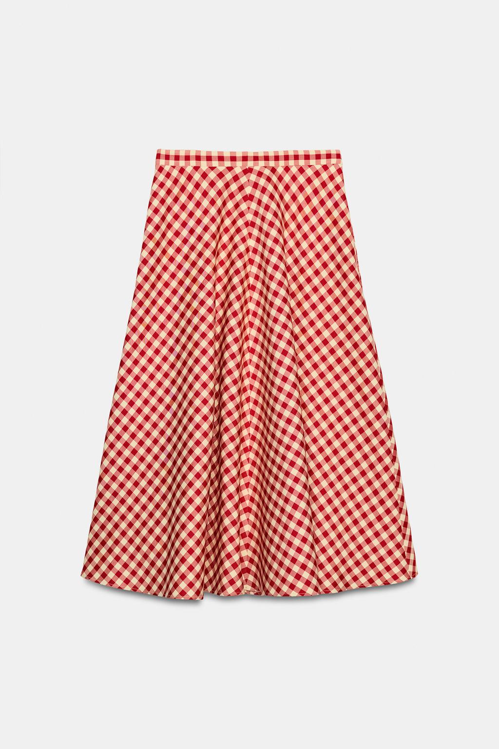 ШИРОКАЯ ЮБКА В КЛЕТКУ — коллекция Zara «ZW»
