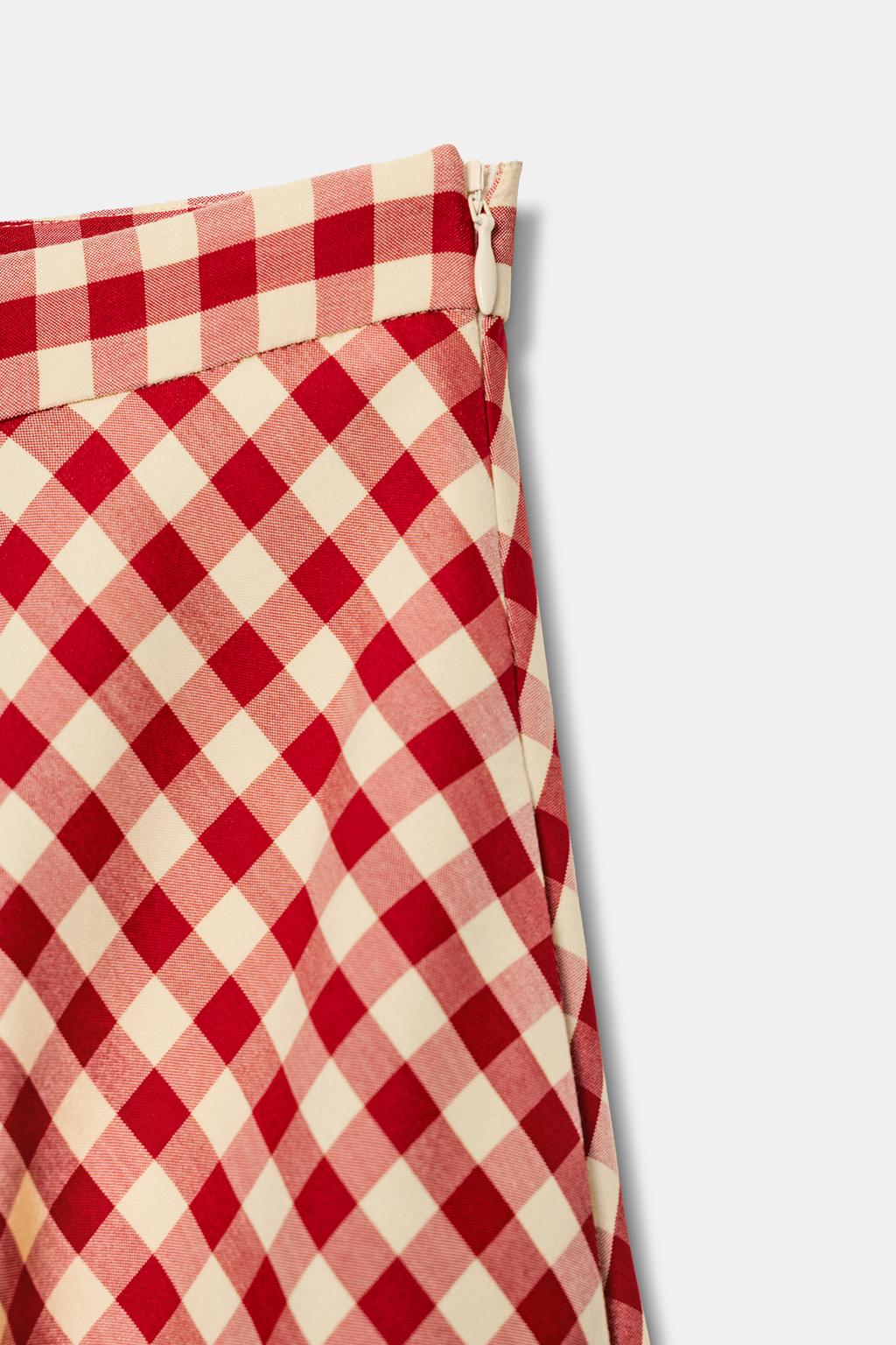 ШИРОКАЯ ЮБКА В КЛЕТКУ — коллекция Zara «ZW»