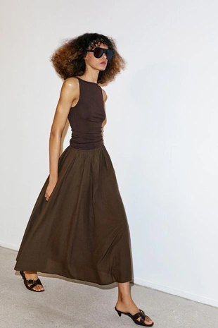 Юбка-накидка миди- Заказать в России