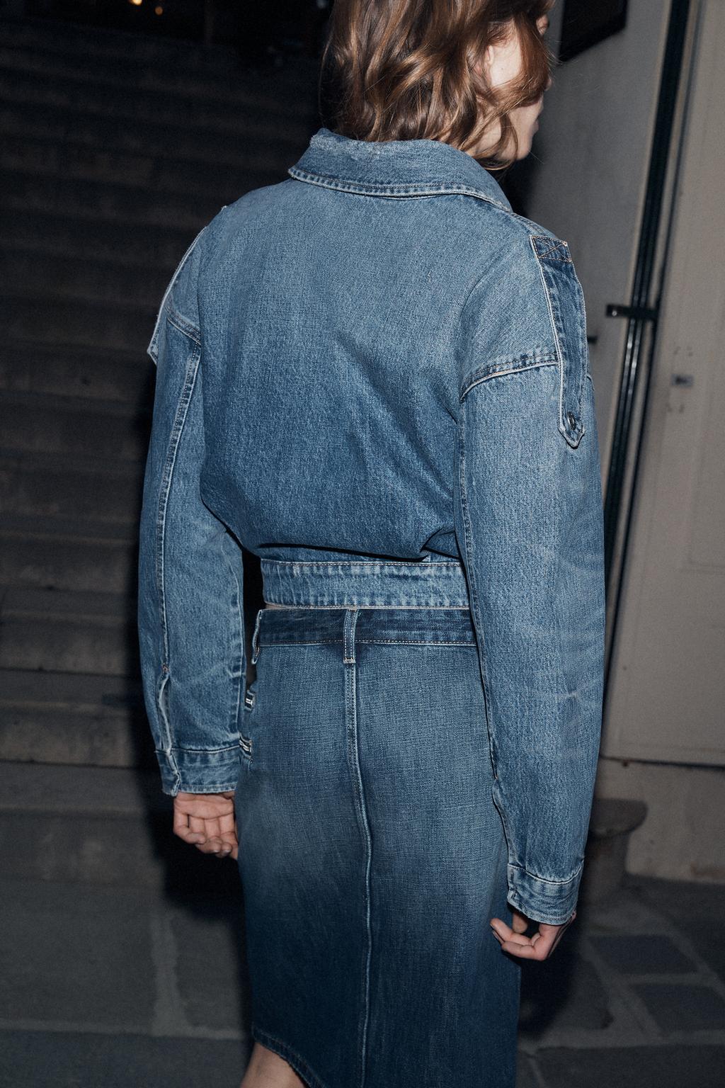 ДЖИНСОВАЯ ЮБКА TRF НА МОЛНИИ